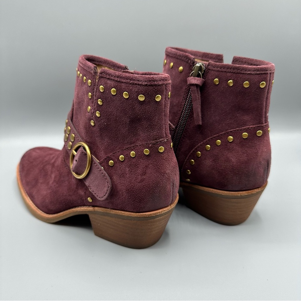 Sofft suede leather comfort heeled boots Red women’s size 7 - Picture 5 of 12